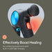 Therabody Theragun Pro Plus massage gun with LED lights. Labeled 'Effectively Boost Healing'.