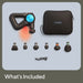Therabody Theragun Pro Plus massage gun with attachments and carrying case.