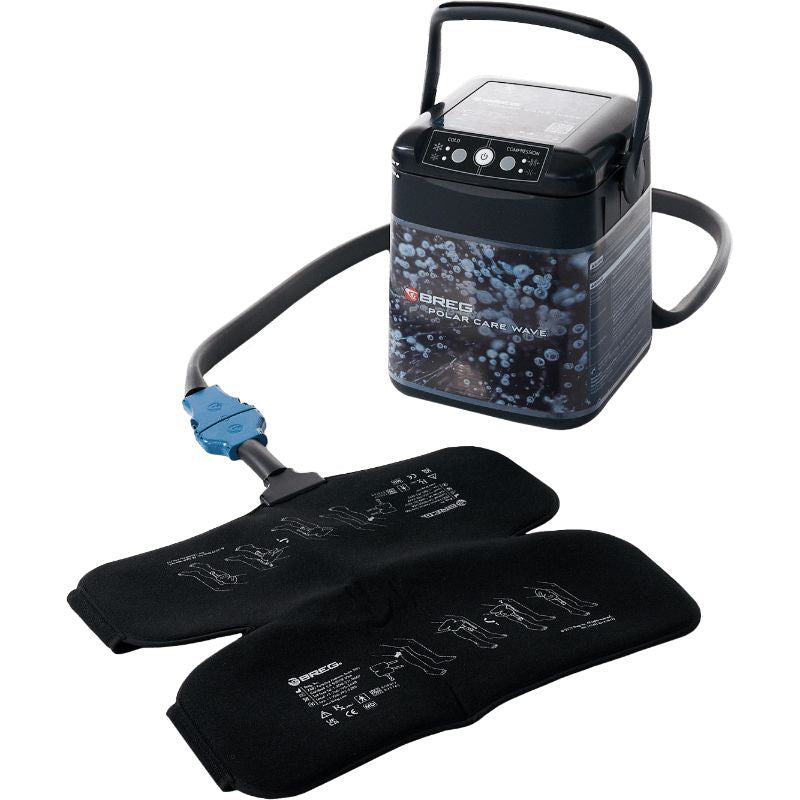 Breg Polar Care Wave device with two black Cold Compression Pads